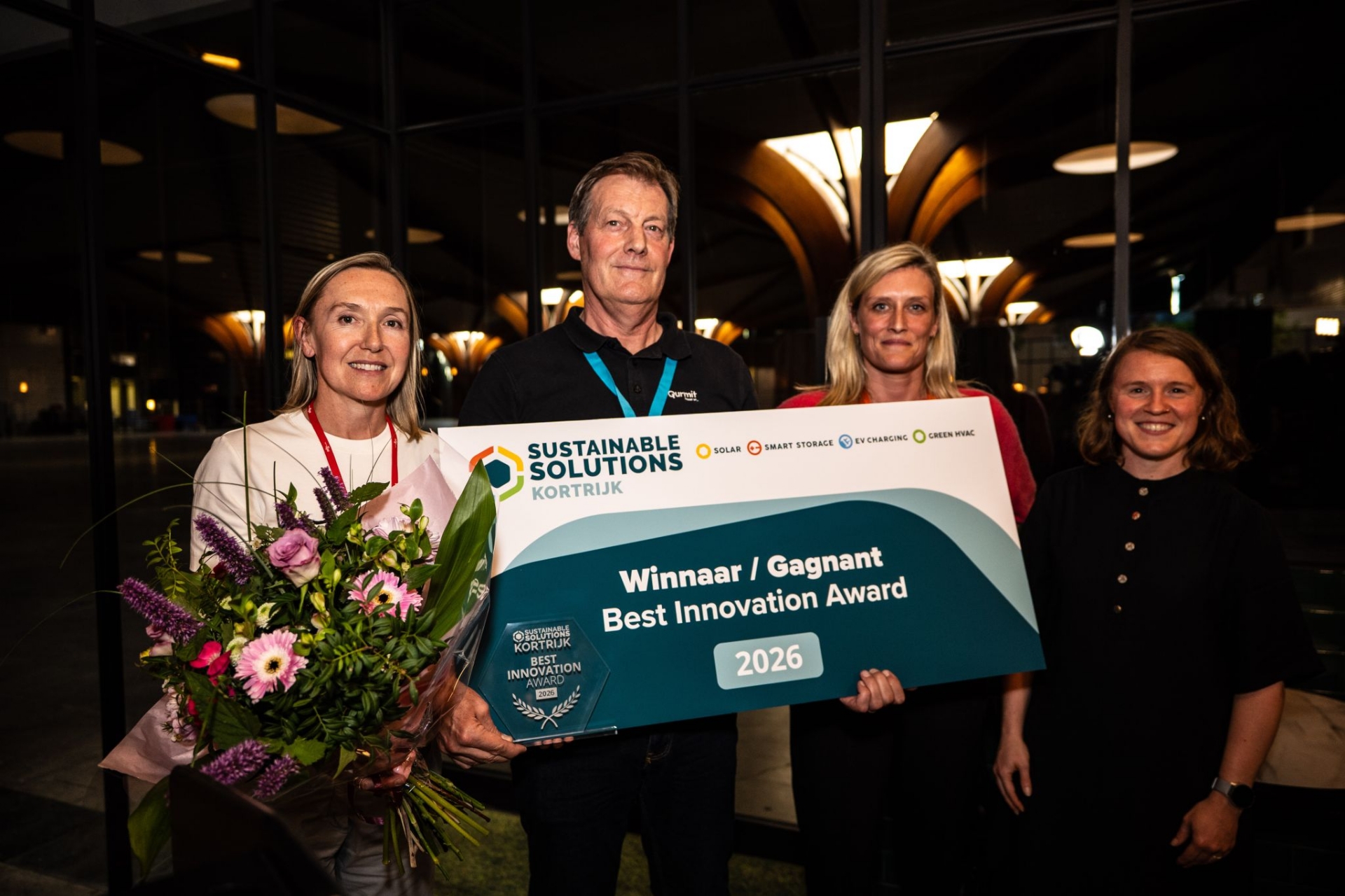 QurmitXL wint Best Innovation Award in Kortrijk en Recharge Earth Innovation Award