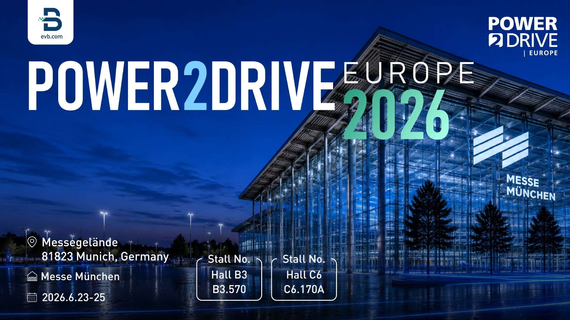 EVB at Power2Drive Europe 2026: Smart EV Charging Solutions for Europe